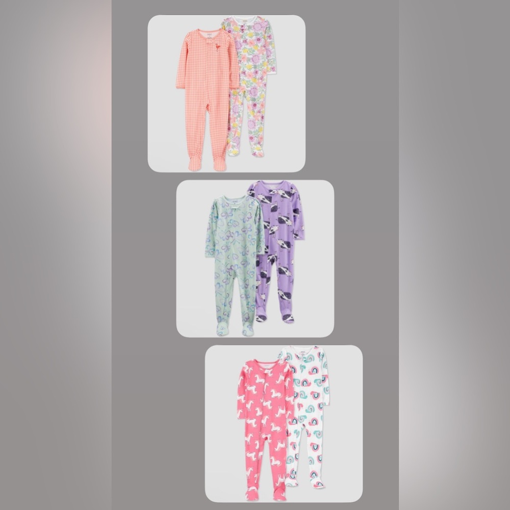 Toddler’s Girls’ Footed Pajamas